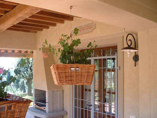 private stone barbecue on the veranda